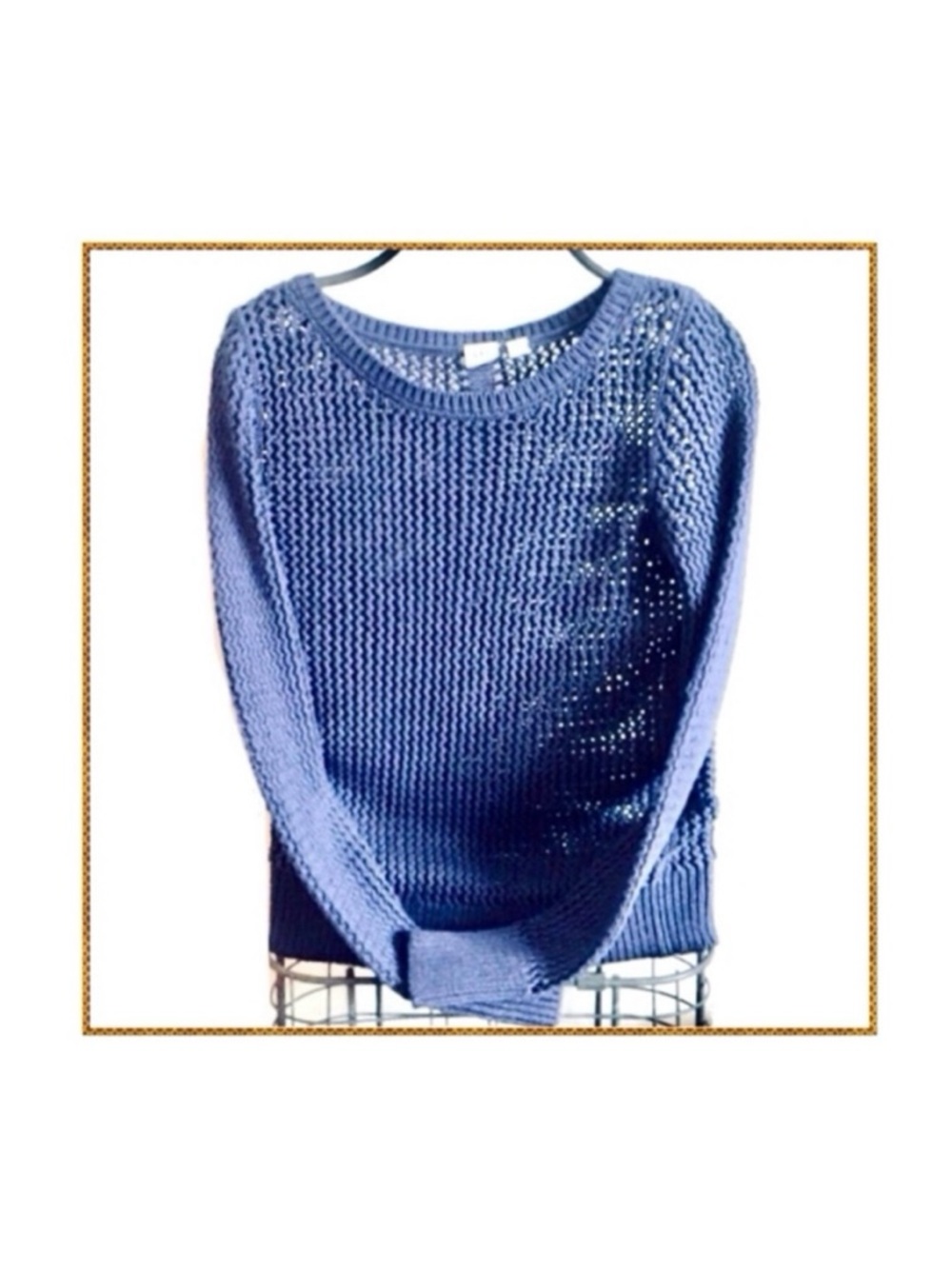 NWT GAP Mesh Crewneck Sweater- Open Cotton Knit